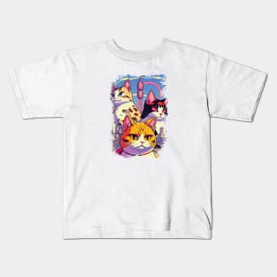 Three Cats Kids T-Shirt